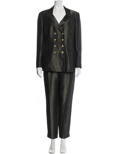 Pre-owned Escada Patterned Pantsuit In Black/white