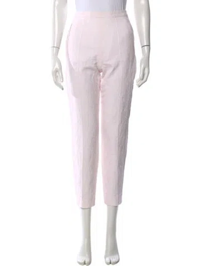 Pre-owned Escada Patterned Straight Leg Pants In Pink