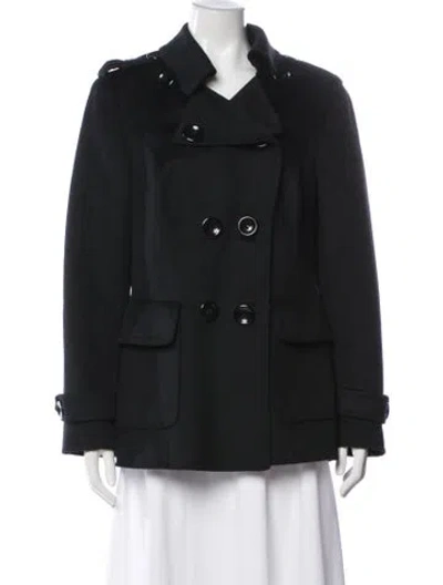 Pre-owned Escada Peacoat In Black