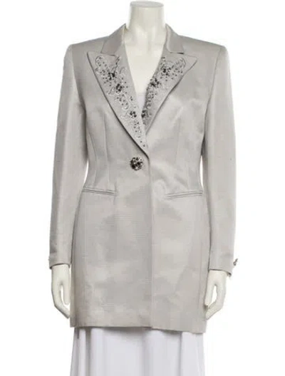Pre-owned Escada Peacoat In Gray