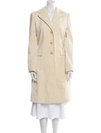 Pre-owned Escada Peacoat In Neutral
