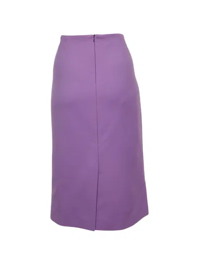 Pre-owned Escada Pencil Mid-length Skirt In Purple