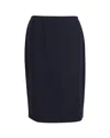 Escada Pencil Skirt In Navy Wool In Blue