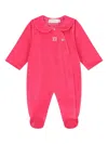 Escada Peter-pan Collar Logo Pajama In Pink