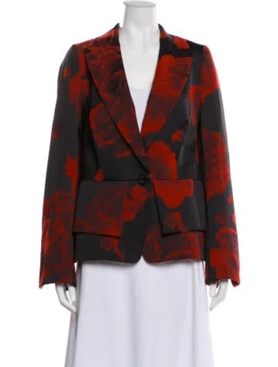 Pre-owned Escada Plaid Print Blazer In Multi