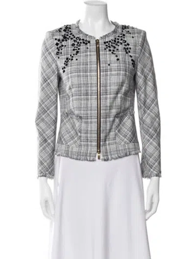 Pre-owned Escada Plaid Print Evening Jacket In Multi