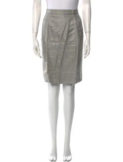 Pre-owned Escada Plaid Print Knee-length Skirt In Multi