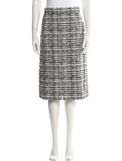 Pre-owned Escada Plaid Print Knee-length Skirt In Multi