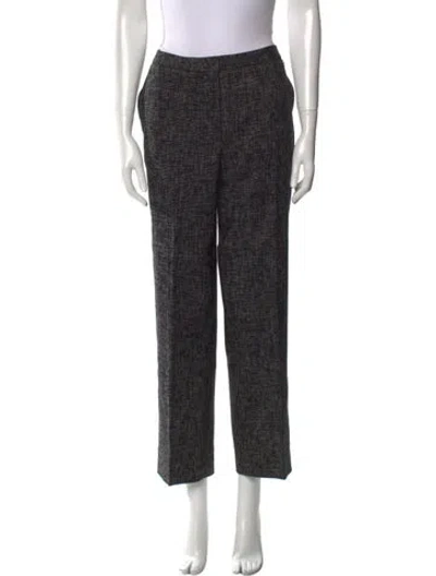 Pre-owned Escada Plaid Print Wide Leg Pants In Multi