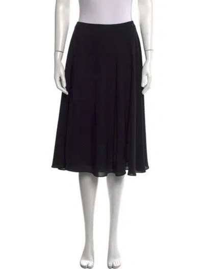 Pre-owned Escada Pleated Accents Knee-length Skirt In Black