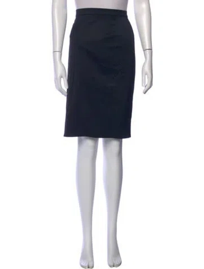 Pre-owned Escada Pleated Accents Knee-length Skirt In Black