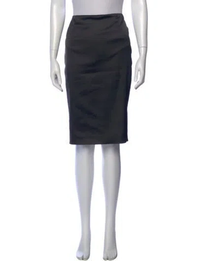 Pre-owned Escada Pleated Accents Knee-length Skirt In Black