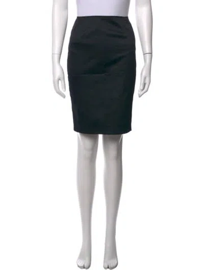 Pre-owned Escada Pleated Accents Knee-length Skirt In Blue