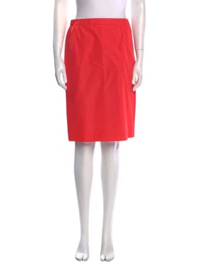 Pre-owned Escada Pleated Accents Knee-length Skirt In Pink