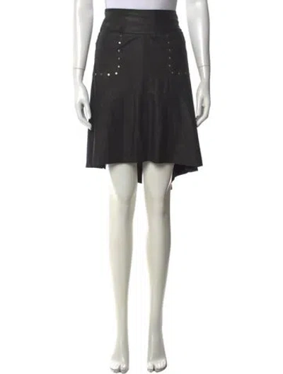 Pre-owned Escada Pleated Accents Mini Skirt In Black