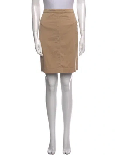 Pre-owned Escada Pleated Accents Mini Skirt In Neutral