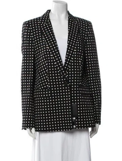 Pre-owned Escada Polka Dot Print Blazer W/ Tags In Black
