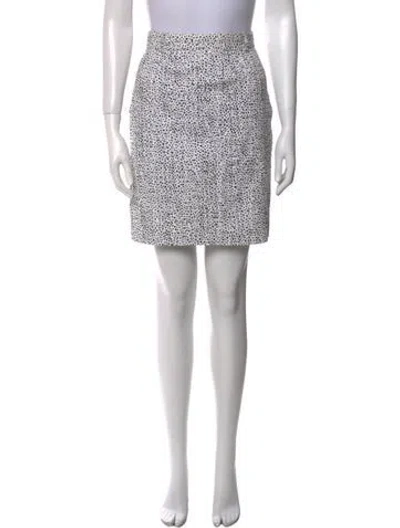 Pre-owned Escada Polka Dot Print Knee-length Skirt In Black