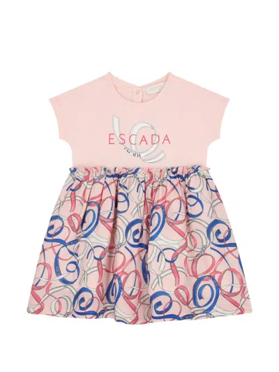 Escada Babies' Print Ruffled Dress In Pink