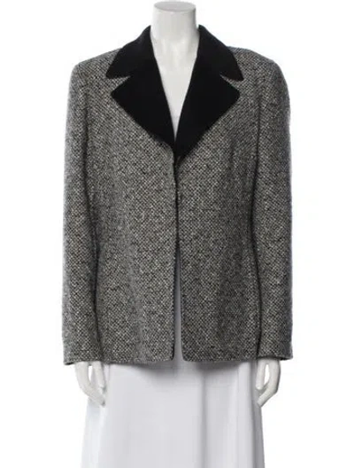 Pre-owned Escada Printed Blazer In Black