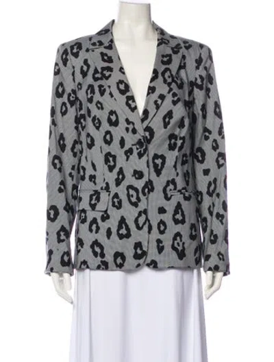 Pre-owned Escada Printed Blazer In Black