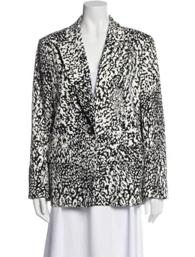 Pre-owned Escada Printed Blazer In Black