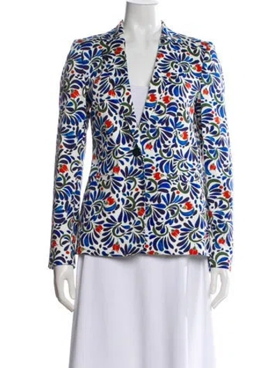 Pre-owned Escada Printed Blazer In Blue