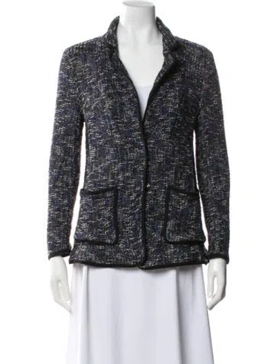 Pre-owned Escada Printed Blazer In Blue