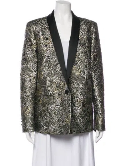 Pre-owned Escada Printed Blazer In Green
