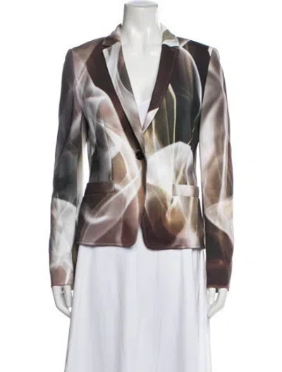 Pre-owned Escada Printed Blazer In Multicolor
