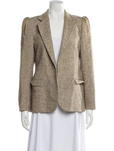 Pre-owned Escada Printed Blazer In Neutral