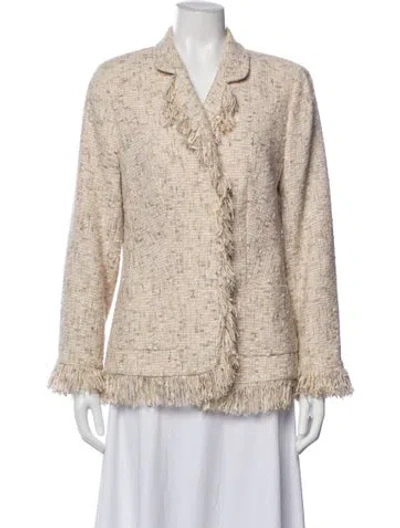 Pre-owned Escada Printed Blazer In Neutral