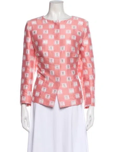 Pre-owned Escada Printed Blazer In Pink