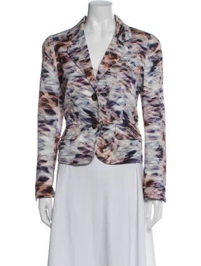 Pre-owned Escada Printed Blazer In Purple