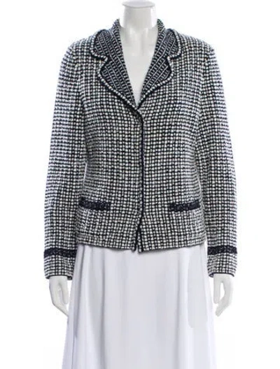 Pre-owned Escada Printed Blazer In White