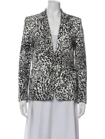 Pre-owned Escada Printed Blazer In White
