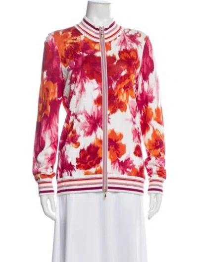 Pre-owned Escada Printed Bomber Jacket In Multi