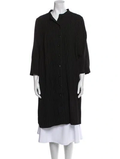 Pre-owned Escada Printed Coat In Black