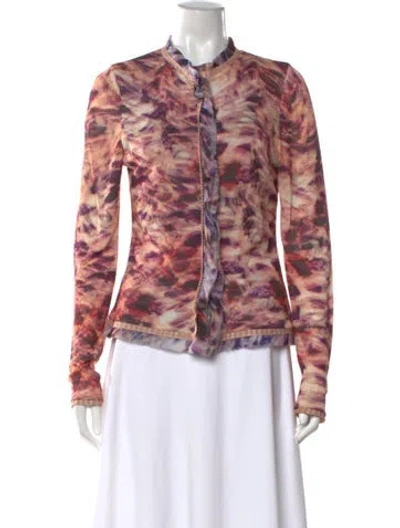 Pre-owned Escada Printed Crew Neck Sweater In Neutral