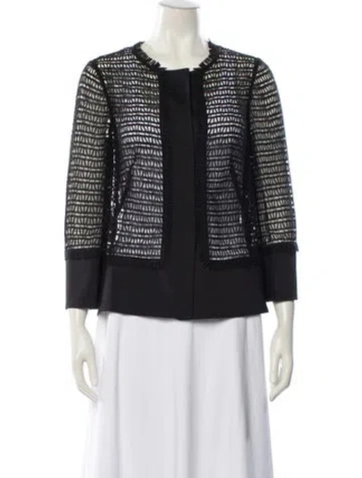 Pre-owned Escada Printed Evening Jacket In Black