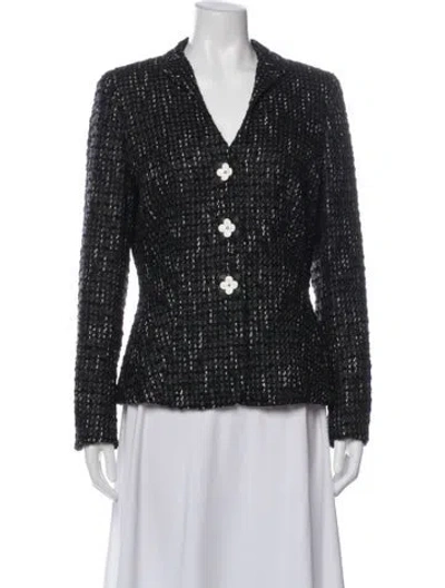 Pre-owned Escada Printed Evening Jacket In Black