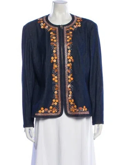 Pre-owned Escada Printed Evening Jacket In Neutral