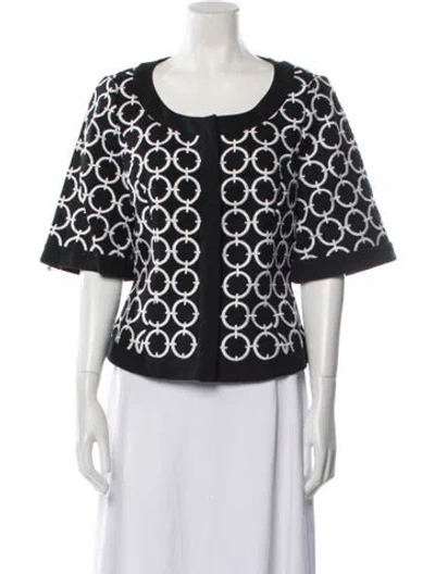 Pre-owned Escada Printed Jacket In Black