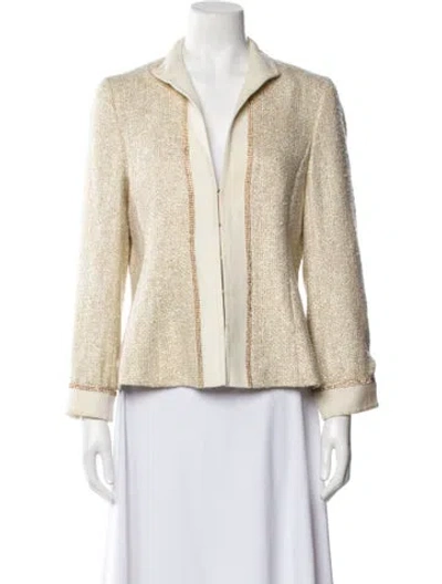 Pre-owned Escada Printed Jacket In Neutral