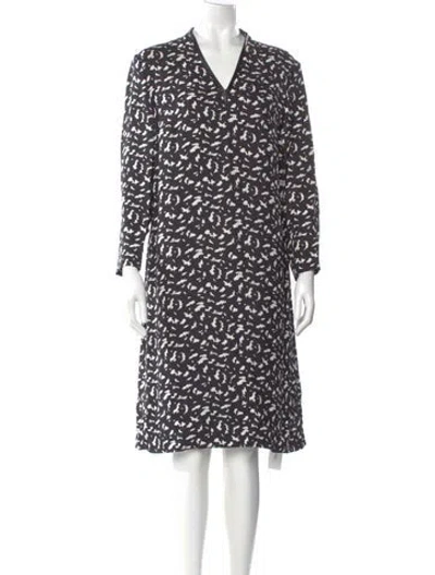 Pre-owned Escada Printed Knee-length Dress In Multi