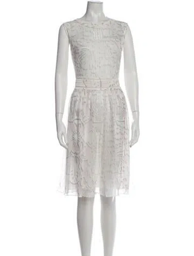 Pre-owned Escada Printed Knee-length Dress In Multi