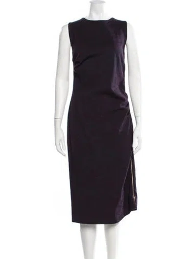 Pre-owned Escada Printed Knee-length Dress In Purple