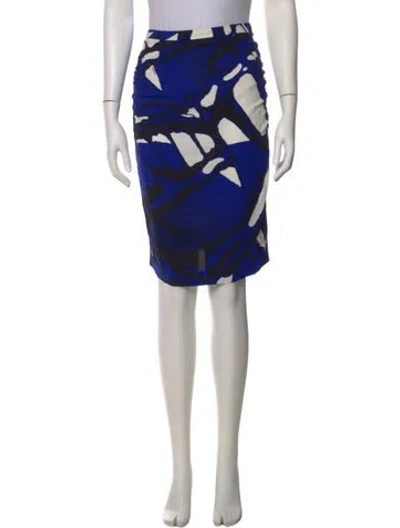 Pre-owned Escada Printed Knee-length Skirt In Blue
