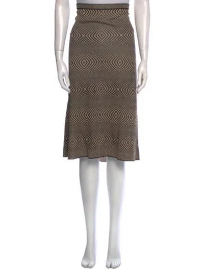 Pre-owned Escada Printed Knee-length Skirt In Brown