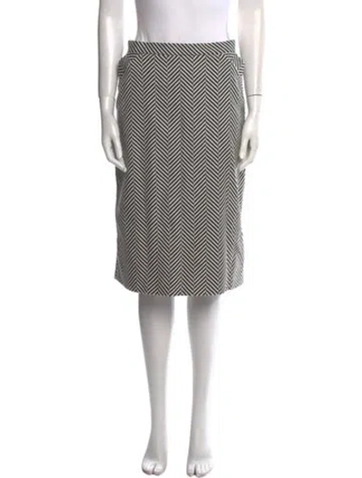 Pre-owned Escada Printed Knee-length Skirt In Neutral